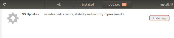 Screenshot showing OS update dialog box on Linux